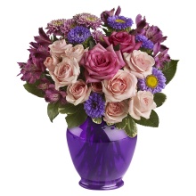 Purple Medley Bouquet with Roses